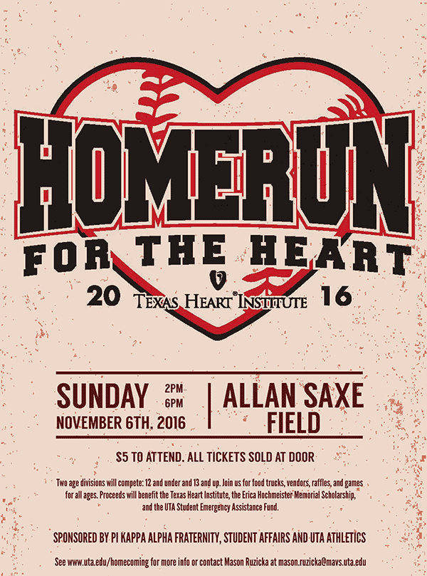 2nd annual Homerun for the Heart event in Arlington, Texas, on Sunday, November 6, 2016