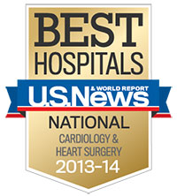 US NEWS Best Hospitals Top Ten Cardiology and Heart Surgery 2013-2014
