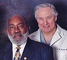 Charles A. Washington, Sr. with his transplant surgeon Dr. Bud Frazier