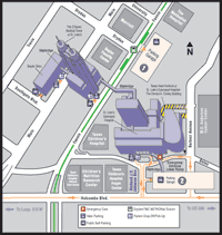 Parking Map for Texas Heart Institute