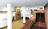 Artists rendering of prefunction area outside the Cooley Auditorium.