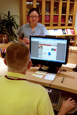Internet resources at the Library & Learning Resource Center.