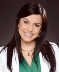 Dr. Karla Campos, liaison to Olympian Leo Manzano