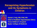 Hypertension In Children Presentation