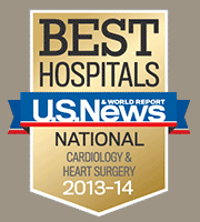 US NEWS Best Hospitals Top Ten Cardiology and Heart Surgery 2013-2014