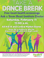 Take a dance break! Free health screenings celebrate Heart Month at H-E-B